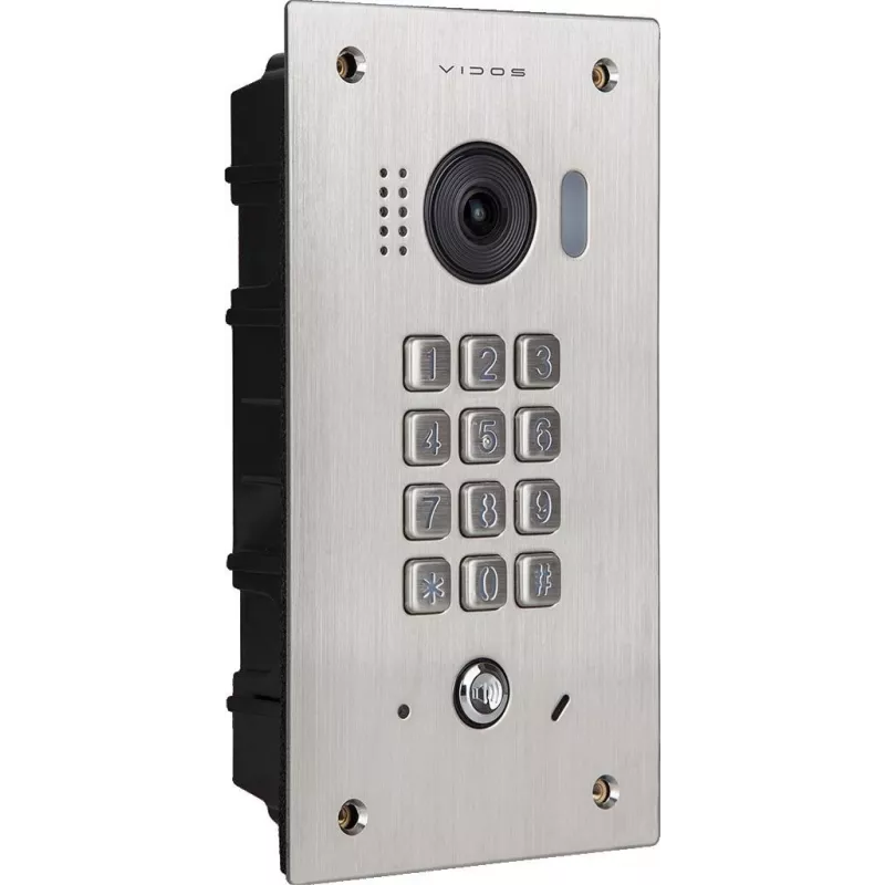 VIDOS DUO S1411D Portero automático - Full HD 1080p, 2 hilos, IP65, Plata
