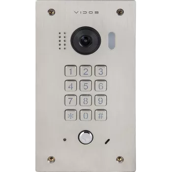 VIDOS DUO S1411D Portero automático - Full HD 1080p, 2 hilos, IP65, Plata