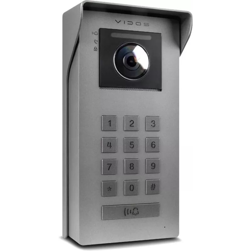 VIDOS IPX S100 panel exterior estación de videoportero IP 2MP 1080p PoE Wi-Fi negro