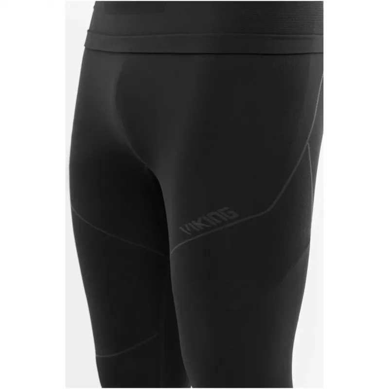 VIKING Gary Set Hombre Conjunto de ropa térmica de bambú, Talla M, Negro