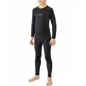 Viking Riko conjunto de ropa térmica interior niños negro 140-152 cm