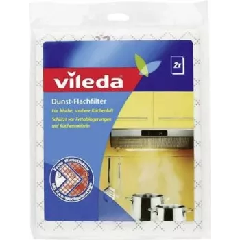 Vileda filtro plano para campana extractora pack de 2 1446 – filtro antigrasa recortable para campanas extractoras, 570 x 470 mm, blanco