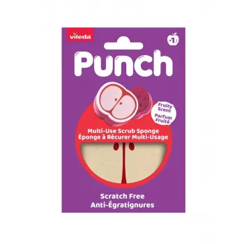 Vileda Punch Esponja multiusos – Manzana, 1 unidad