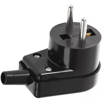 VIPLAST 220-05 Enchufe angular 16A 250V IP20 negro