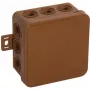 Caja de derivación de superficie VIPLAST V5 Klik, vacía, 12 entradas de cable, marrón, IP54, 75x75x41 mm, 035-02
