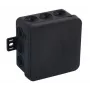 Caja de superficie vacía VIPLAST V5 Klik, 12 entradas de cable, IP54, negra, 75x75x41 mm, 035-05