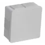 Caja de superficie vacía VIPLAST VP-02, 6 entradas de cable, tapa de clip, IP55, blanca, 86x86x40mm