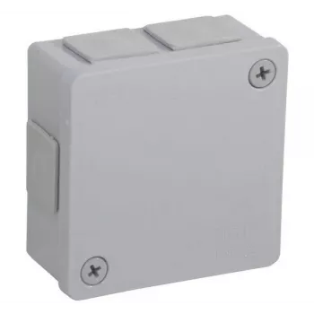 VIPLAST VP-22 caja de derivación de superficie, 6 entradas de cable, vacía, gris, IP55, 86x86x40 mm