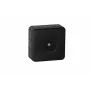 VIPLAST VP-31 caja de superficie vacía, 12 orificios pasantes, IP55, negra, 85x85x37 mm