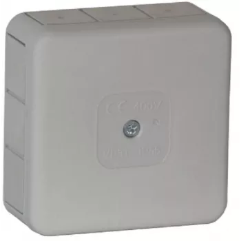 VIPLAST VP-31 caja de derivación de superficie, 12 orificios pasantes, gris, IP55, 85x85x37mm