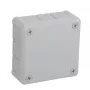 VIPLAST VP-41 caja de superficie vacía, 12 entradas de cable, gris, IP55, 98x98x42 mm