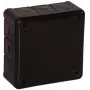 Caja de derivación vacía de superficie VIPLAST VP-41 con 12 entradas de cable, negra, IP55, 98x98x42mm