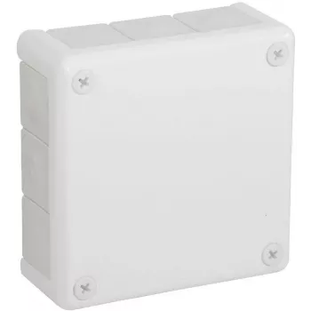 VIPLAST VP-51 caja vacía de superficie, 12 entradas de cable, blanca, IP55, 118x118x46 mm
