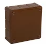 VIPLAST VP-51 Caja de derivación de superficie, 12 entradas de cable, marrón, IP55, 118x118x46mm