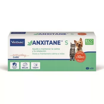 Virbac Anxitane 30 comprimidos masticables para perros y gatos – Complemento calmante con L-teanina