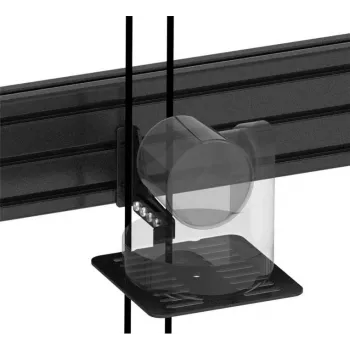 Vision VFM-MNU/P3X75 Kit robusto de montaje en pared y raíl para 3 pantallas LCD de 65-75 pulgadas vertical acero aluminio negro