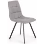 Silla de visita V-CH-K/402-KR-POPIEL Tela gris Acero cromado Apilable