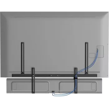 Vivolink Estante universal flexible para montaje en TV VLMSBSHELF – estante de acero para barras de sonido y dispositivos multimedia, carga de 6 kg, fijación sin herramientas, negro