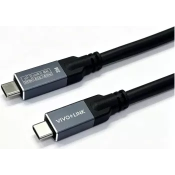 Vivolink USB4 Cable USB-C a USB-C 2m - 40Gbps, 100W PD, 8K60Hz, probado para empresa (PROUSB4MM2)