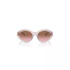 Vogue VO5576SB29421 Gafas de sol de mujer - Cat Eye, rosa transparente, lentes grises oscuras