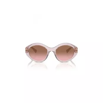 Vogue VO5576SB29421 Gafas de sol de mujer - Cat Eye, rosa transparente, lentes grises oscuras