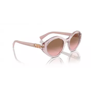 Vogue VO5576SB29421 Gafas de sol de mujer - Cat Eye, rosa transparente, lentes grises oscuras