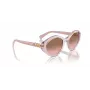 Vogue VO5576SB29421 Gafas de sol de mujer - Cat Eye, rosa transparente, lentes grises oscuras