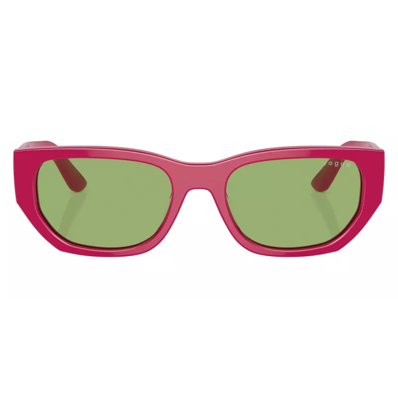 VOGUE Gafas de sol de mujer Butterfly VO5586S31602 - Montura rosa transparente, lentes gris oscuro, 53 mm de ancho de lente