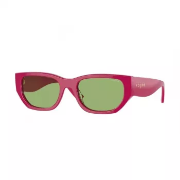 VOGUE Gafas de sol de mujer Butterfly VO5586S31602 - Montura rosa transparente, lentes gris oscuro, 53 mm de ancho de lente