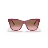 VOGUE Gafas de sol de mujer ojo de gato VO5428S299414 montura rosa transparente lentes marrones degradadas 51mm