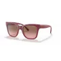 VOGUE Gafas de sol de mujer ojo de gato VO5428S299414 montura rosa transparente lentes marrones degradadas 51mm