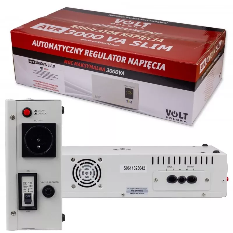 Volt Polska AVR 3000VA Slim 8% Estabilizador de tensión