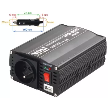 Inversor de potencia VOLT POLSKA IPS-500 PLUS 24V / 230V 350/500 W