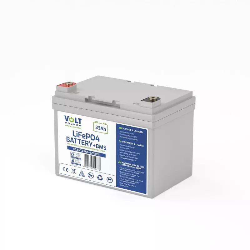 VOLT POLSKA Batería LiFePO4 12,8V 33Ah 30A