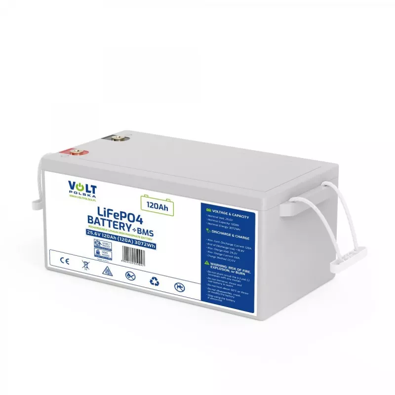 VOLT POLSKA Batería LiFePO4 24V 120Ah 120A