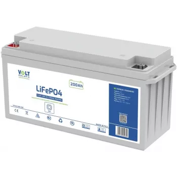 VOLT POLSKA Batería de litio hierro fosfato LiFePO4 12,8V 200Ah 200A