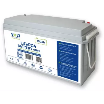 VOLT POLSKA Batería de litio hierro fosfato (LiFePO4) 25.6V 150Ah 150A