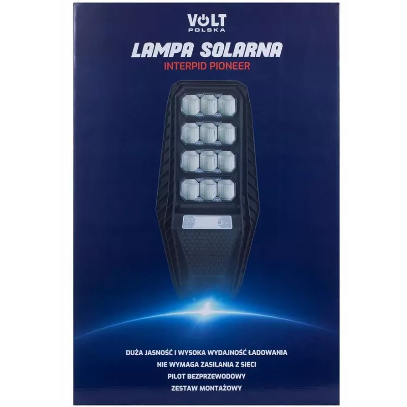 VOLT POLSKA lámpara solar PIONEER 240 con panel solar 15W y mando a distancia