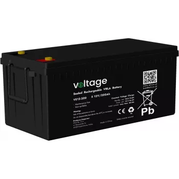 Voltage AGM Batería 12V 200Ah VE12-200 (6-9 años de vida útil)