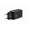 Voltage Cargador GaN 67W de pared, PD 3.0 / QC 3.0, 2x USB-C y 1x USB-A, enchufe EU, negro
