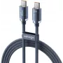 VOLTAGE PureCrystal Cable USB-C a USB-C 100W PD 2m azul
