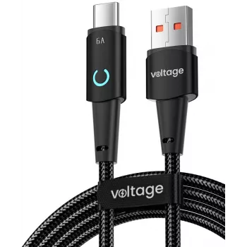 VOLTAGE VEKA66AC100BK PowerAngle Cable 66W PD USB-A a USB-C 1m Negro