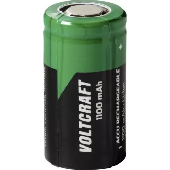 VOLTCRAFT Batería Li-Ion 18350 Flat-Top 3,7 V 1100 mAh (VC-17666005)