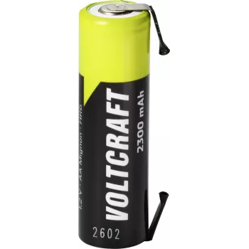 VOLTCRAFT pila AA NiMH 1,2V 2300mAh alta corriente con lengüeta de soldadura en U, lista para usar, pack de 1 VC-17666045
