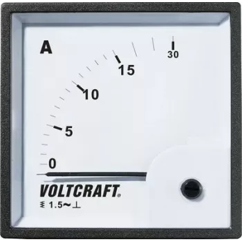 VOLTCRAFT AM-72X72/15A Amperímetro de hierro móvil de corriente alterna, 72x72mm, 0-15A, clase 1.5