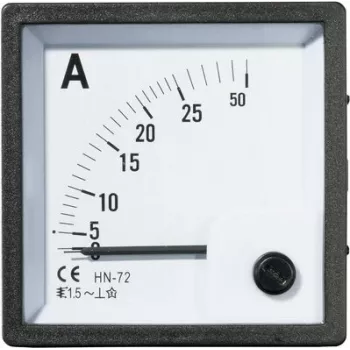 VOLTCRAFT AM-72X72/25A instrumento de medición analógico para montaje, hierro móvil, 0-25 A AC, 72x72 mm, clase 1.5