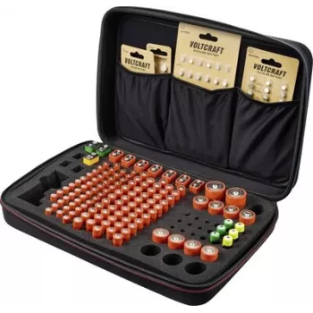 Voltcraft BB-146-1 Caja de pilas para 146x pilas AAA AA C D 9V, 410x270x90 mm