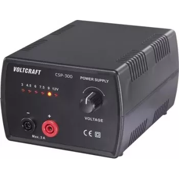 VOLTCRAFT CSP-300 fuente de alimentación conmutada universal, seleccionable 3-12 V DC, 3 A máx., 36 W, 1 salida, alimentación por red VC-17192775