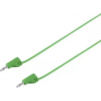 VOLTCRAFT cable de medición altamente flexible conector de láminas de 2 mm a conector de láminas de 2 mm, 0,6 m, verde, 2,2 A, MSB-200 (VC-8557715)