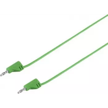 VOLTCRAFT cable de medición altamente flexible conector de láminas de 2 mm a conector de láminas de 2 mm 0,3 m verde MSB-200 2,2 A (VC-8557705)